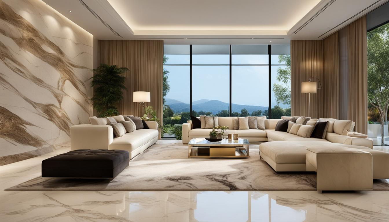 living room italian marble