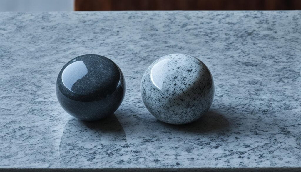 comparing granite and marble for pooja room