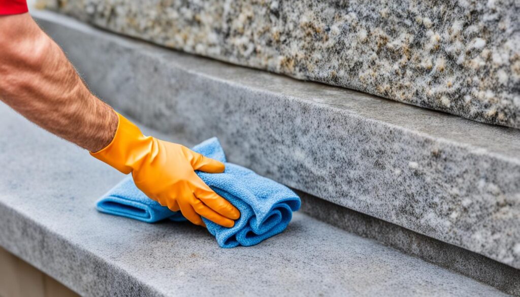 granite stone steps cleaning tips