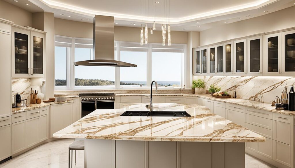 beige italian marble countertops