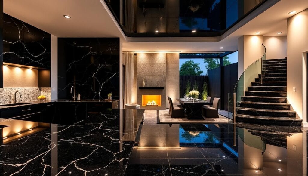 black granite applications