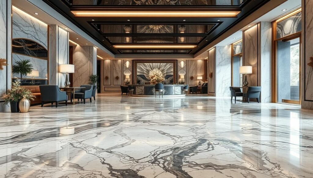 italian marble installation