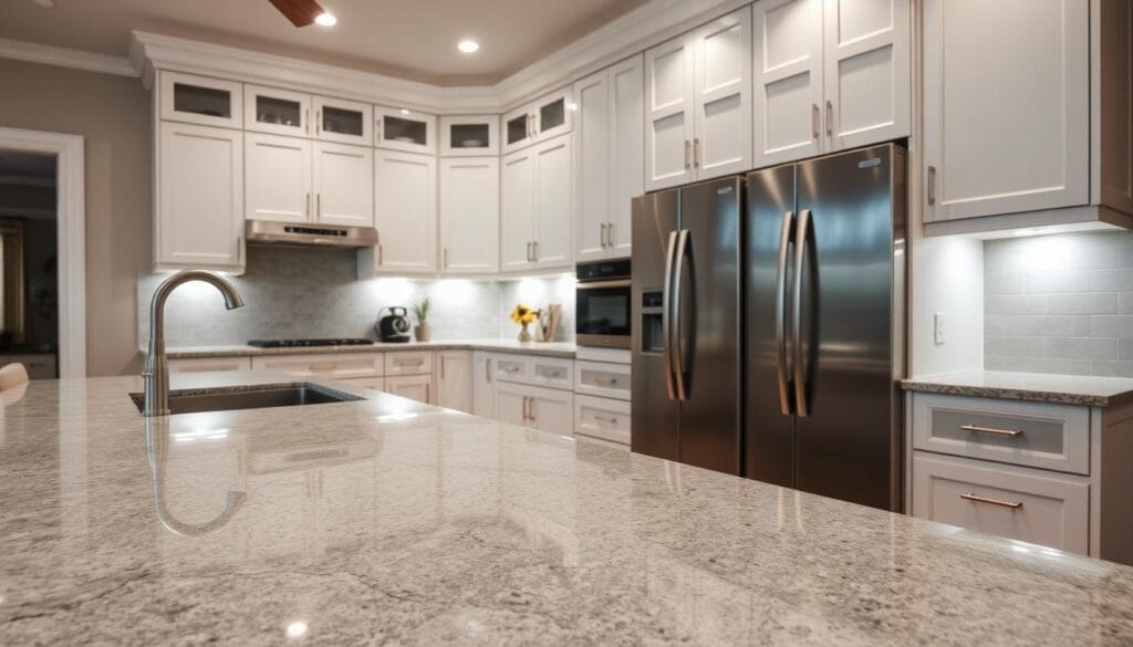 steel grey granite countertops